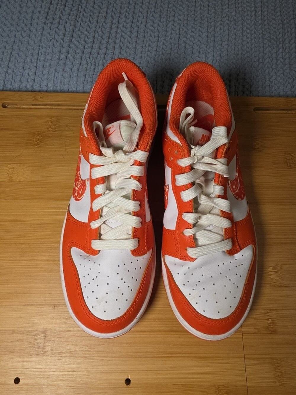 Nike Air Dunk Low Women's PAISLEY Orange Size 7.5w/6m FN7773-001 Pre Owned